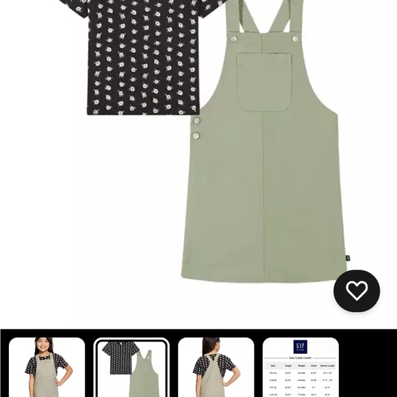 NWT Gap Kids Skirtall Dress & Tee 2 Pc Set - Picture 3 of 16